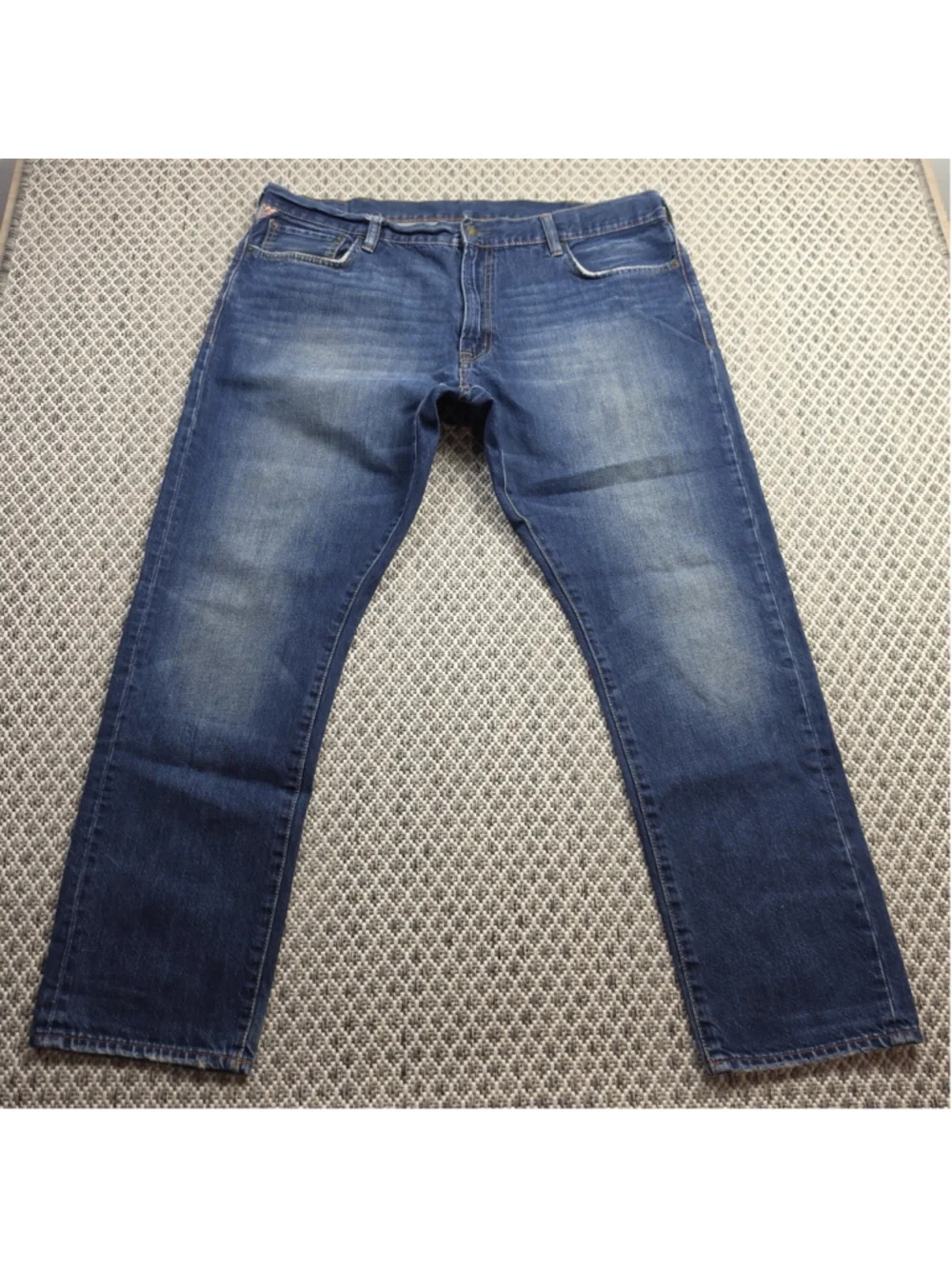 Denim & Supply Ralph Lauren Tapered Straight Jeans Mens Blue Distressed Flag 40
